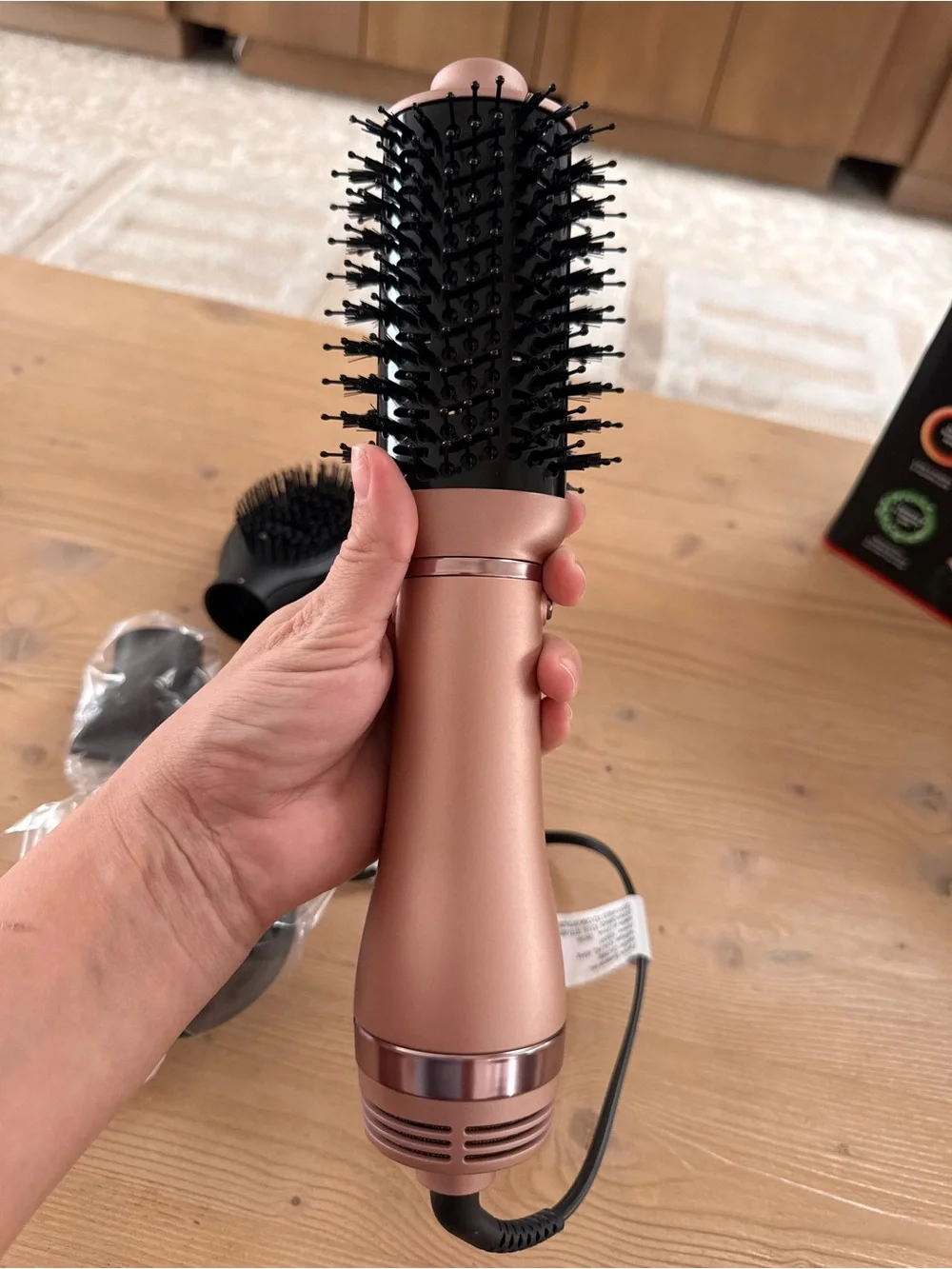 Chi Rose Gold 3-in-1 Hair Styler Brush - New